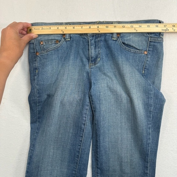 DKNY Downtown Brooklyn Bootcut Jeans Womens Juniors Size 11 Medium Blue Mid Rise - Picture 7 of 12